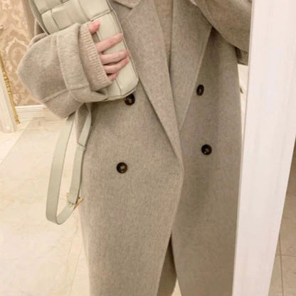 Cotton And Thickening Women’s Woolen Overcoat