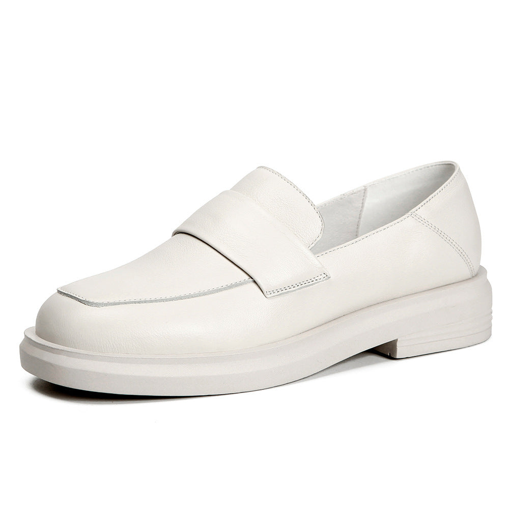 Female leather loafers