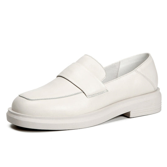 Female leather loafers