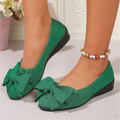 New Bowknot Flats Shoes Fashion Casual Round Toe Slip-on Shoes