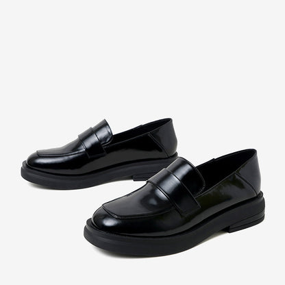 Female leather loafers