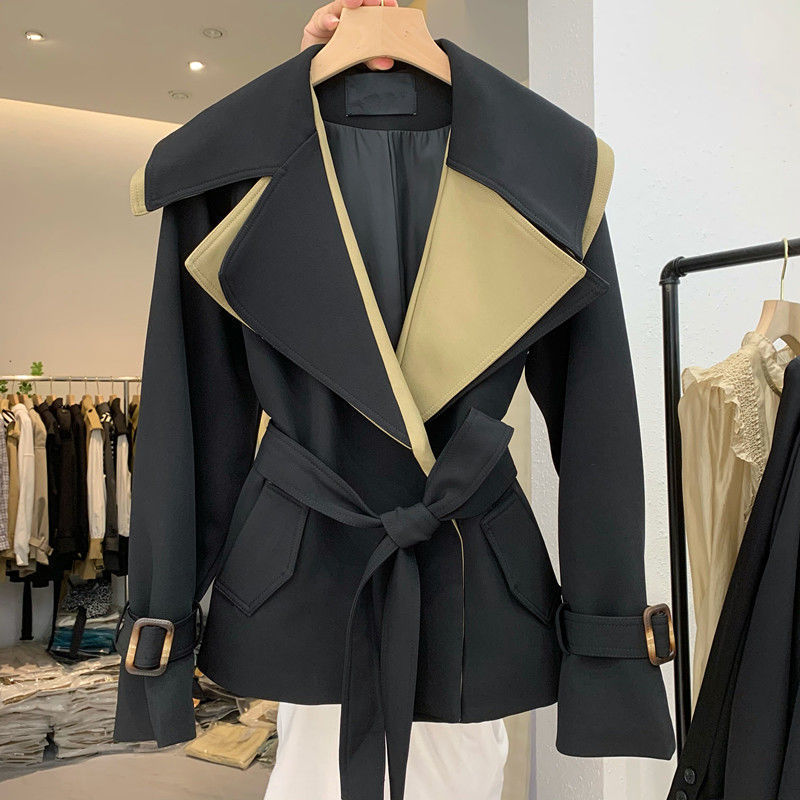 Women’s Fashion Casual Loose Splicing Coat Overcoat
