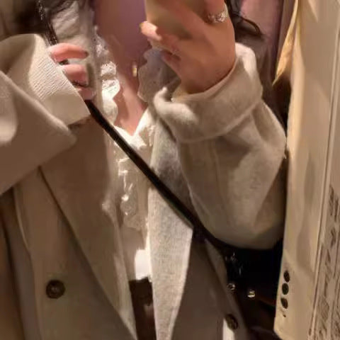 Cotton And Thickening Women’s Woolen Overcoat