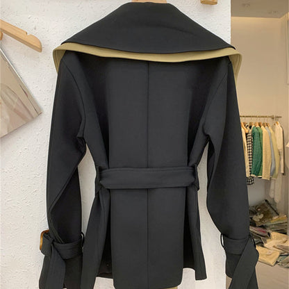 Women’s Fashion Casual Loose Splicing Coat Overcoat