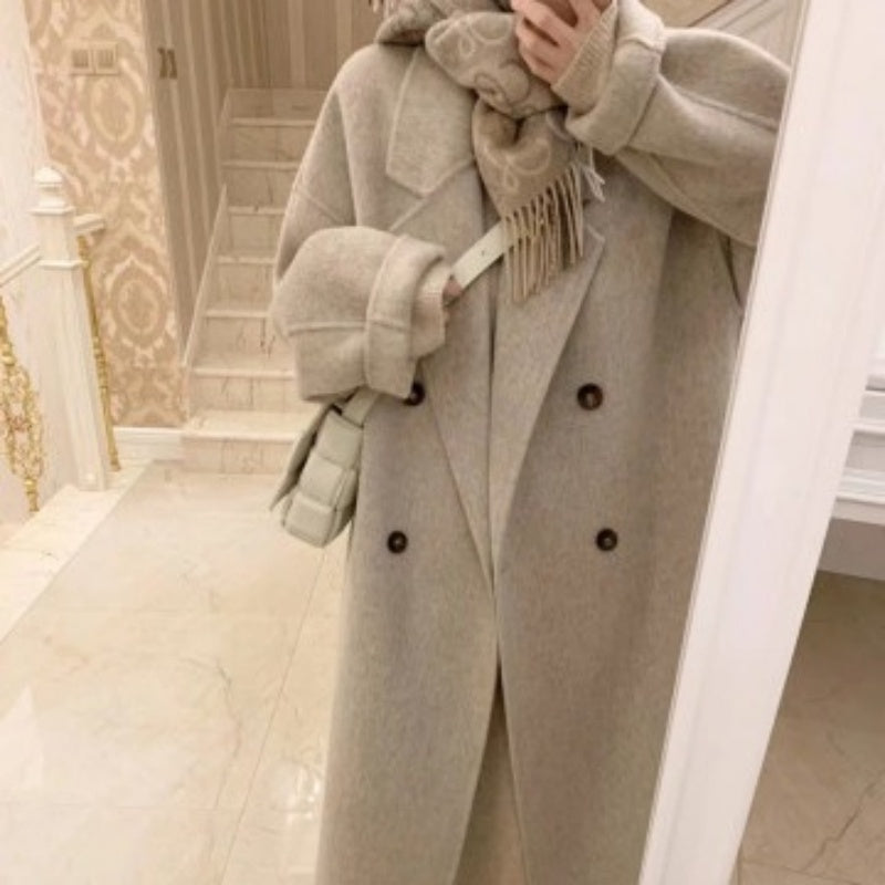 Cotton And Thickening Women’s Woolen Overcoat