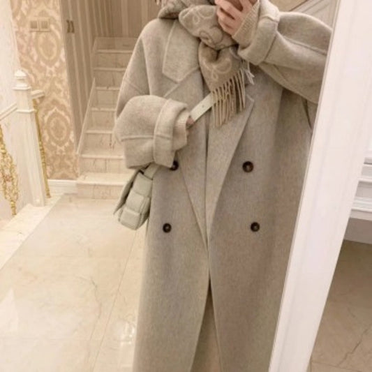 Cotton And Thickening Women’s Woolen Overcoat