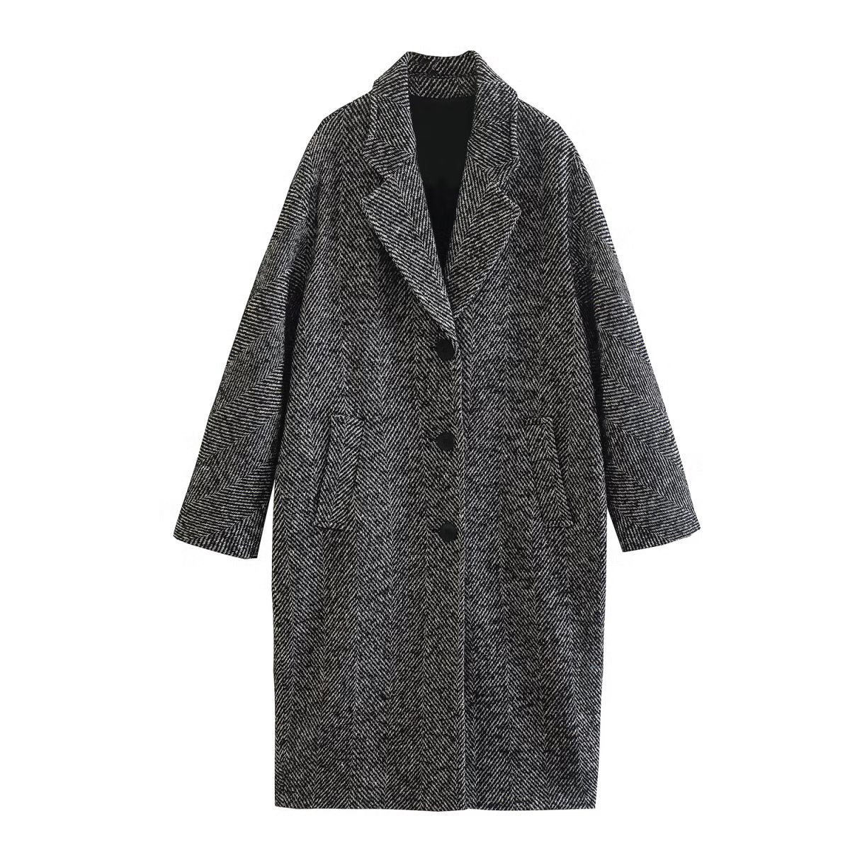 Medium Length Twill Overcoat Women’s Clothes