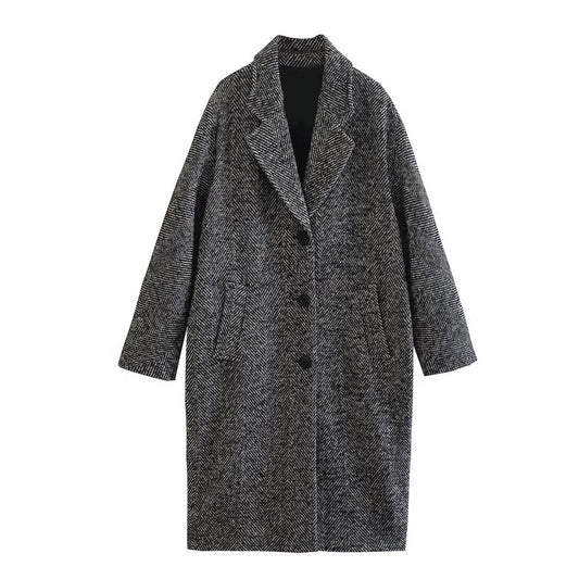 Medium Length Twill Overcoat Women’s Clothes