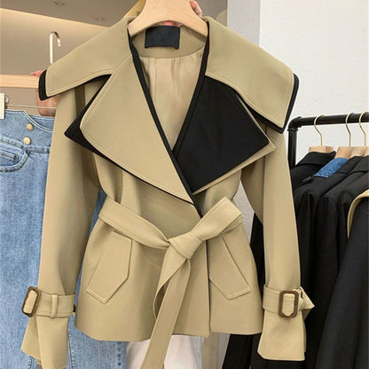 Women’s Fashion Casual Loose Splicing Coat Overcoat